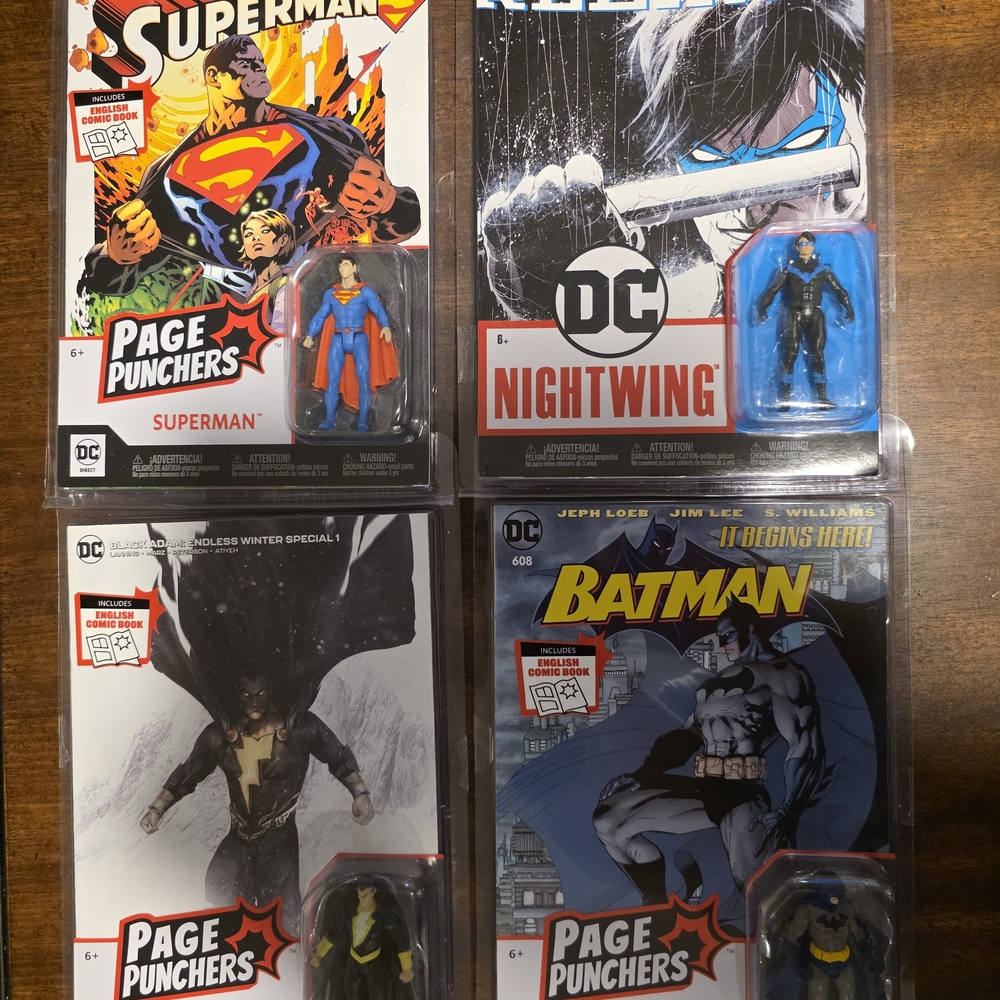 DC Comics Page Punchers Superman, Nightwing, Batman Set